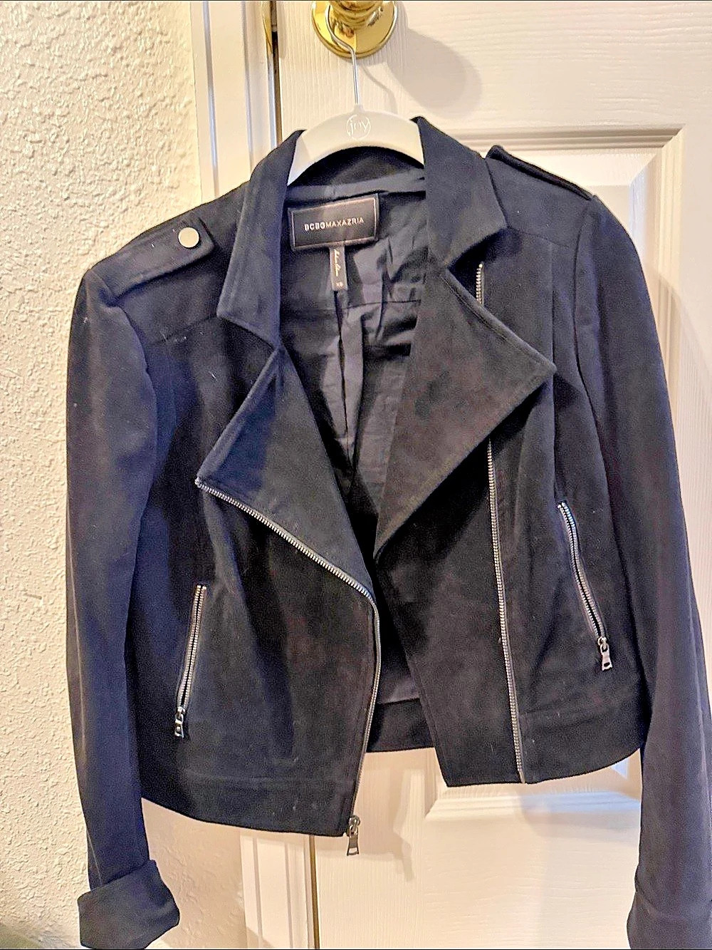 BCBGMAXAZRIA Black Moto Jacket Size XS Like New